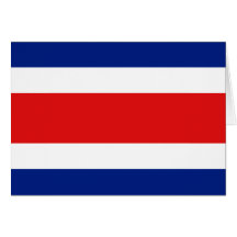 Carte pour notes de drapeau du Costa Rica