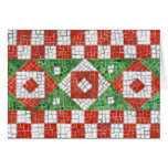Carte pour notes de Joyeux Noël de mosaïque de vac
