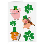 Carte pour notes de musiciens du jour de St Patric cartes