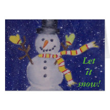 Carte pour notes heureux de neige