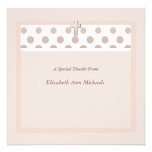Carte pour notes rose de Merci de point Carton D'invitation