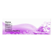 Carte pourpre de profil de remous carte de visite