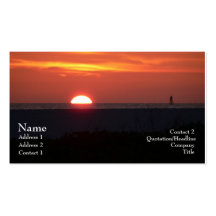 Carte principale de profil de coucher du soleil de modèles de cartes de visite
