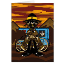 Carte proscrite de cowboy de crâne