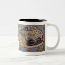 Carte Ptolemaic antique vintage du monde, 1482 Mugs