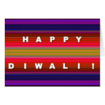 Carte rayée colorée de Diwali