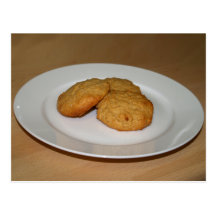 Carte réduite de recette de biscuits de beurre d'a carte postale