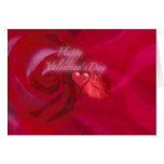 Carte rose chatouillée de Saint-Valentin