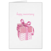 Carte rose d'anniversaire de cadeau cartes