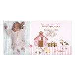 Carte rose d'anniversaire/naissance de photo d'ani photocarte personnalisée