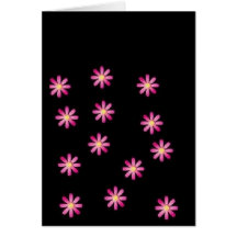 Carte rose de fleurs