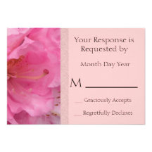 Carte rose de la fleur RSVP Invitation
