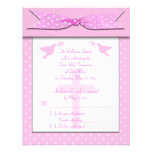 Carte rose de la sainte communion RSVP de point de Faire-parts