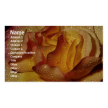 Carte rose de profil de fleurs carte de visite