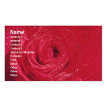 Carte rose de profil de fleurs cartes de visite personnelles