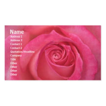 Carte rose de profil de fleurs cartes de visite personnelles