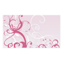 Carte rose de profil de motifs cartes de visite personnelles