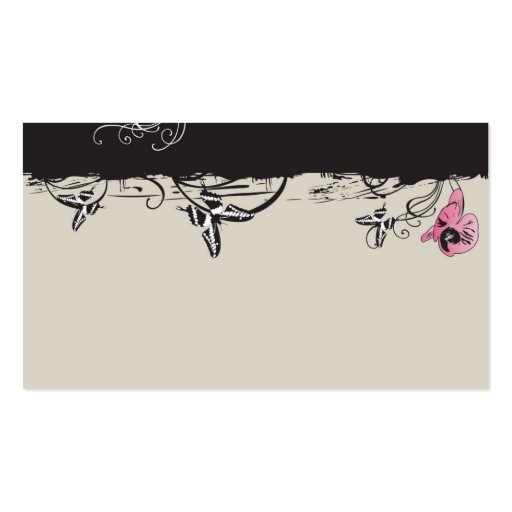 Carte rose de profil d'orchidées cartes de visite personnelles