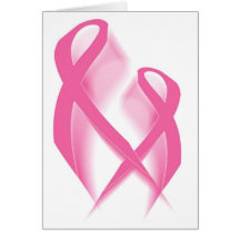 Carte rose de rubans