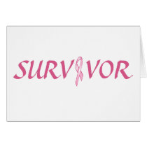 Carte rose de survivant de Ribbbon cartes