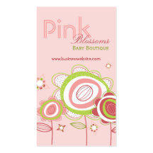 carte rose douce de profil de fleurs de fatfatin cartes de visite professionnelles