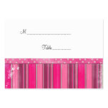 Carte rose minable d'endroit de Tableau de rayures Carte De Visite