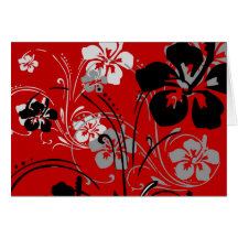 Carte (rouge) tropicale de sérénade