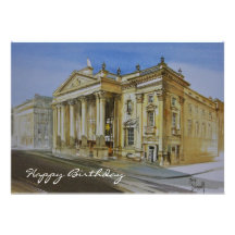 Carte royale de joyeux anniversaire de Newcastle d Invitation