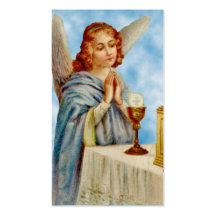 Carte sainte : L'ange considère Modèle De Carte De Visite