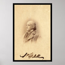 Carte saumonée 1862 de P. Chase Signed Posters