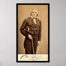 Carte signée de virtuose de violon, vieux Taureau  Posters
