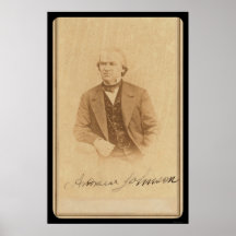 Carte signée du futur Président Johnson 1860 Posters