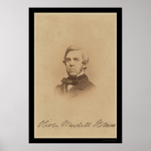 Carte signée par Holmes 1875 d'Oliver Wendell Affiches