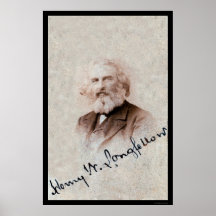 Carte signée par Longfellow 1860 de Henry Poster