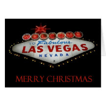 Carte silencieuse de Joyeux Noël de nuit de Las Ve