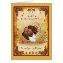 Carte spéciale de la Turquie de bon thanksgiving d