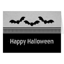 Carte timbrée allée de Halloween, gris-clair