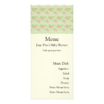 Carte verte et rose de menu de Paisley Carte Double En Couleur