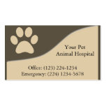 Carte vétérinaire d'entreprise de services d'anima modèle de carte de visite
