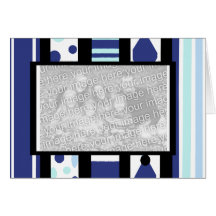 Carte vierge de cadre bleu de bonheur