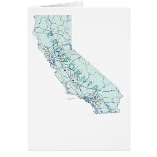 Carte vierge de carte de la Californie Zazzle