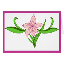 Carte vierge de note de lis