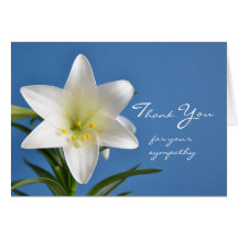 Carte vierge de note de Merci de sympathie, lis de