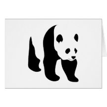 Carte vierge de note de panda