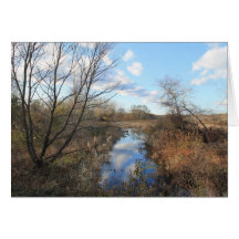 Carte vierge de note de paysage d'automne avec la 