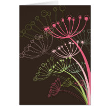 Carte vierge de pissenlits doux