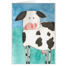 Carte vierge de vache
