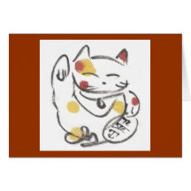 Carte vierge potelée de Maneki Neko