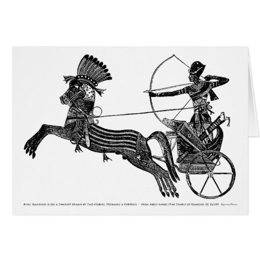 Carte vintage d'art d'Egyptien du Roi Ramesses II