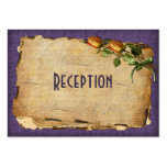 Carte vintage de clôture de réception - pourpre carte de visite